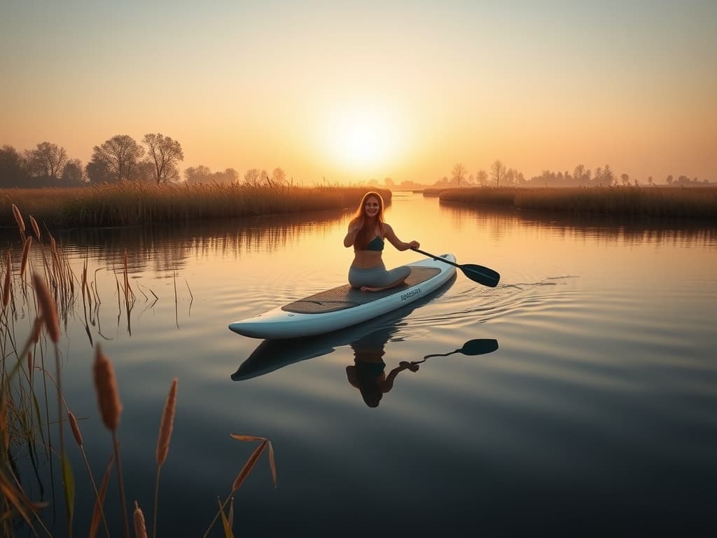Eveline op de Nieuwkoopse Plassen